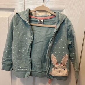 Carter's Blue and White Bunny Sweatshirt Size: 18 months
